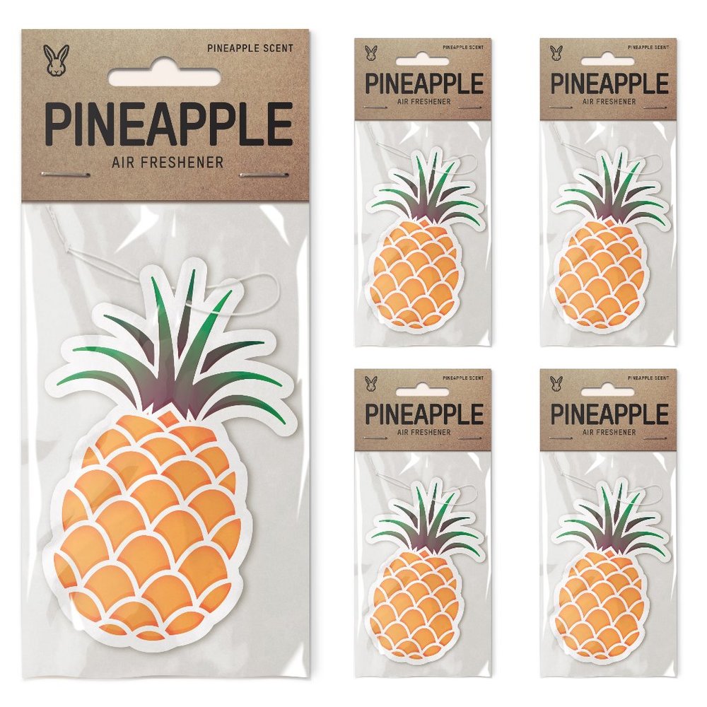 Nose Rabbit Pineapple 5 Pack Fresh Air Fresheners